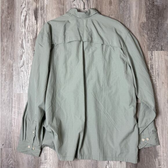 Eddie Bauer Men’s 2XL Trail Shirt Sage Green Outdoor Hiking Fishing Button Front - Picture 3 of 13